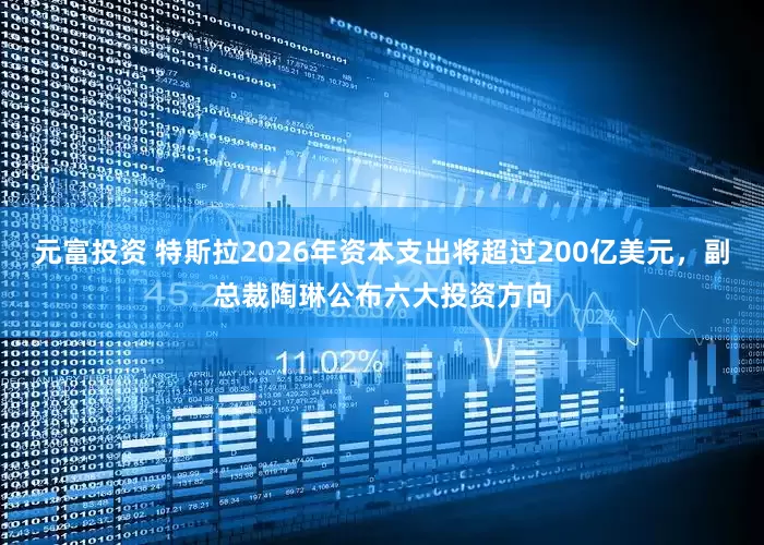 元富投资 特斯拉2026年资本支出将超过200亿美元，副总裁陶琳公布六大投资方向