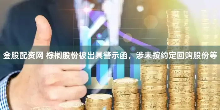 金股配资网 棕榈股份被出具警示函，涉未按约定回购股份等